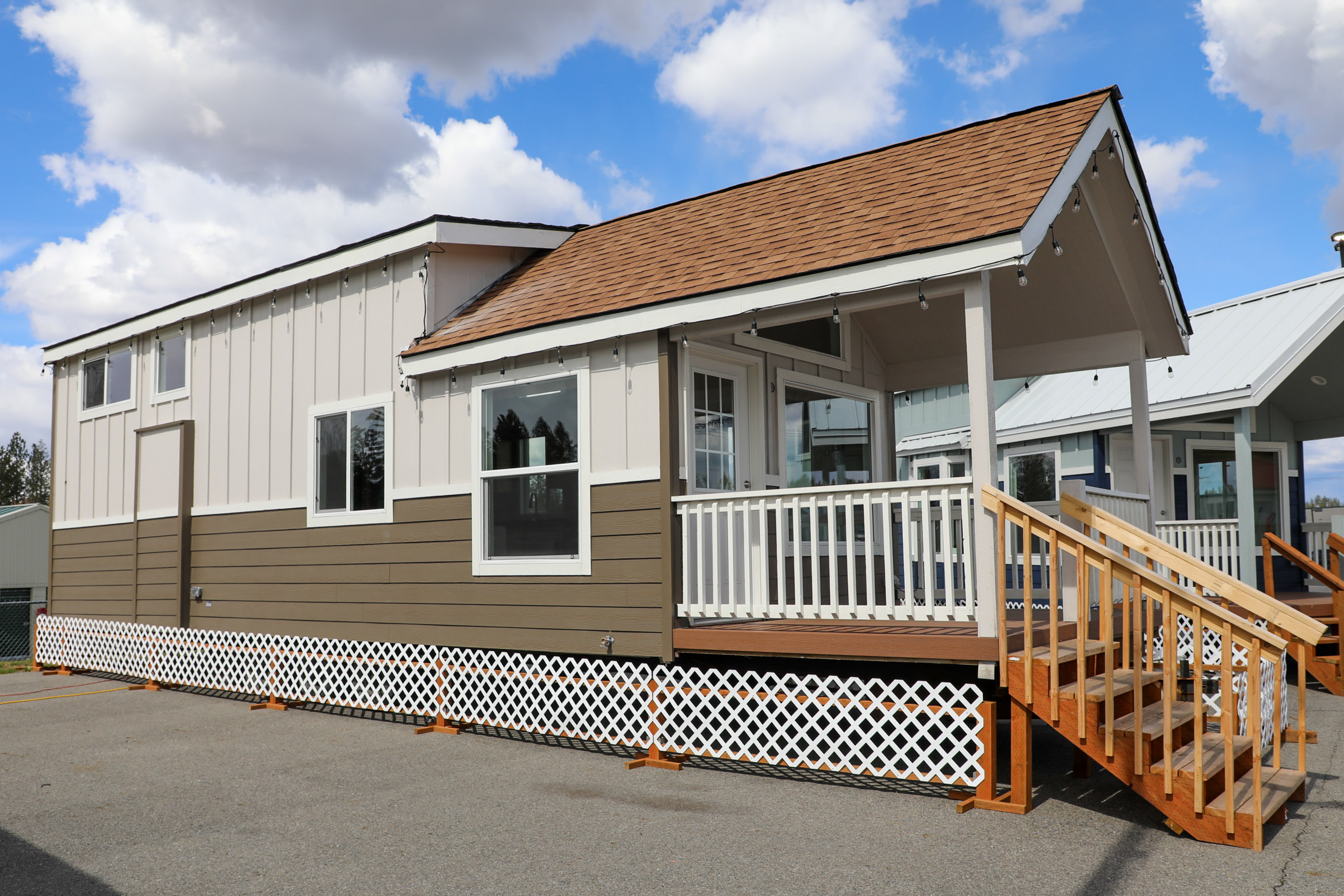 Lofted Fleetwood CAVCO Park model with 8' porch